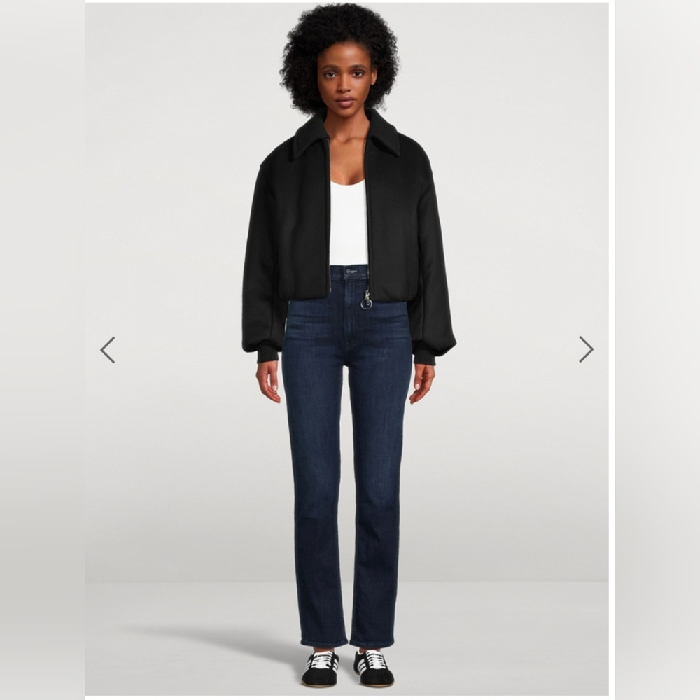 NWT MOTHER Rider Skimp High-Waisted Straight-Leg Jeans. SIZE: 28